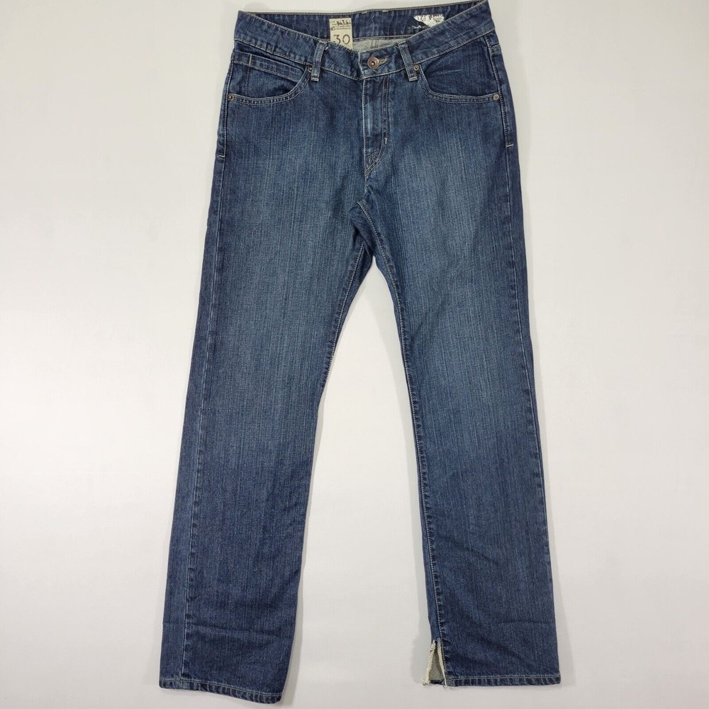 Volcom Men's Denim Blue Jeans BROADWEAR Distressed Size 30 x 32" inseam‎